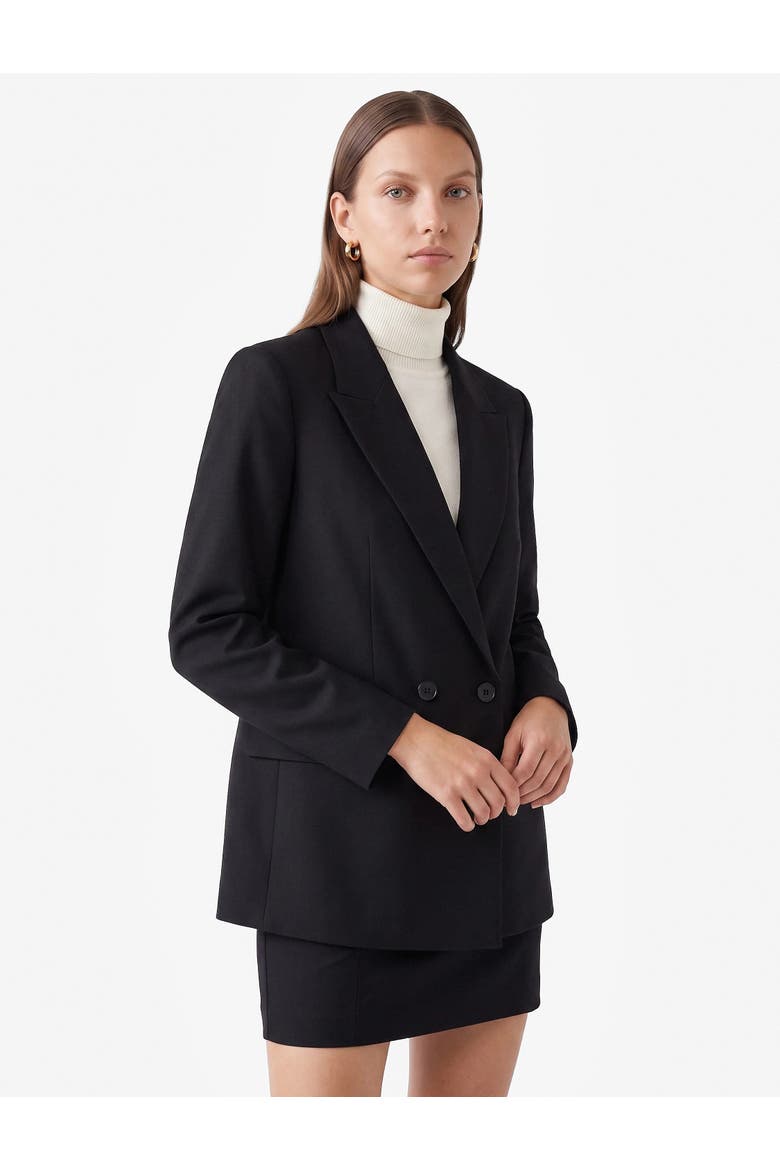 Wrap Blazer Jacket, Alternate, color, BLACK