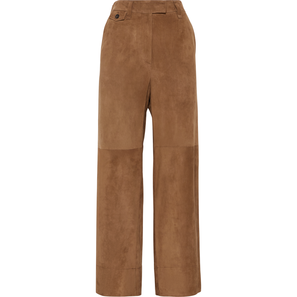 Brunello Cucinelli Cropped Chino Trousers In Brown