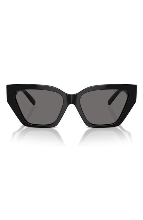 55mm Polarized Cat Eye Sunglasses