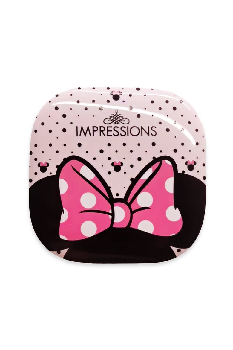 Minnie Mouse Led Rechargeable Compact Mirror, Main, color, Black/Pink