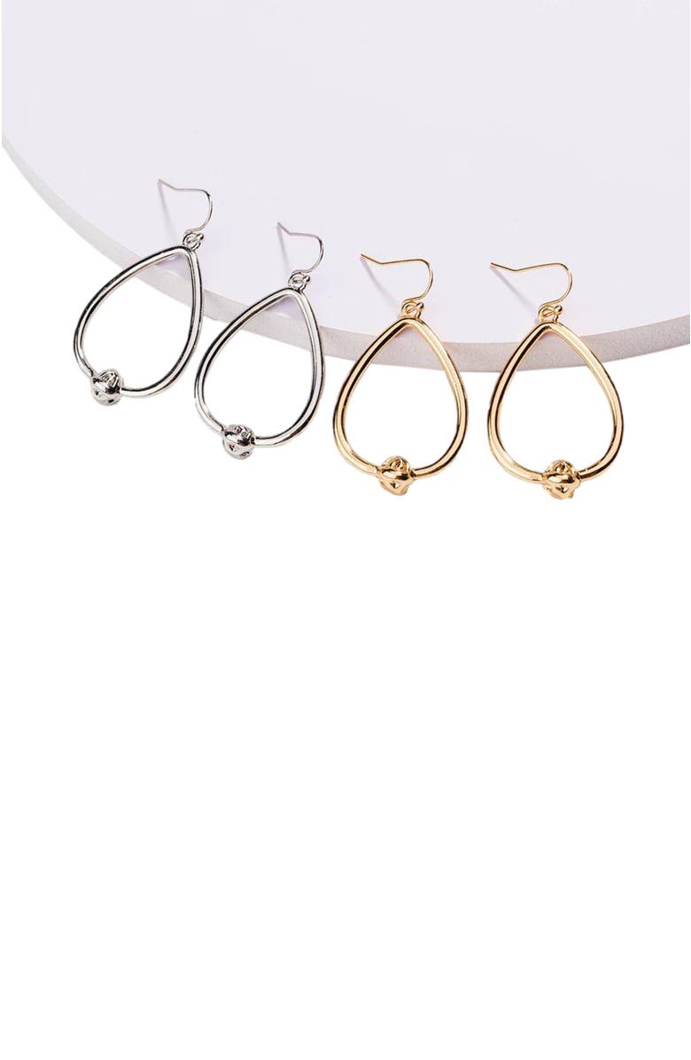 Hollywood Sensation Dainty Love Knot Earrings, Alternate, color, Gold