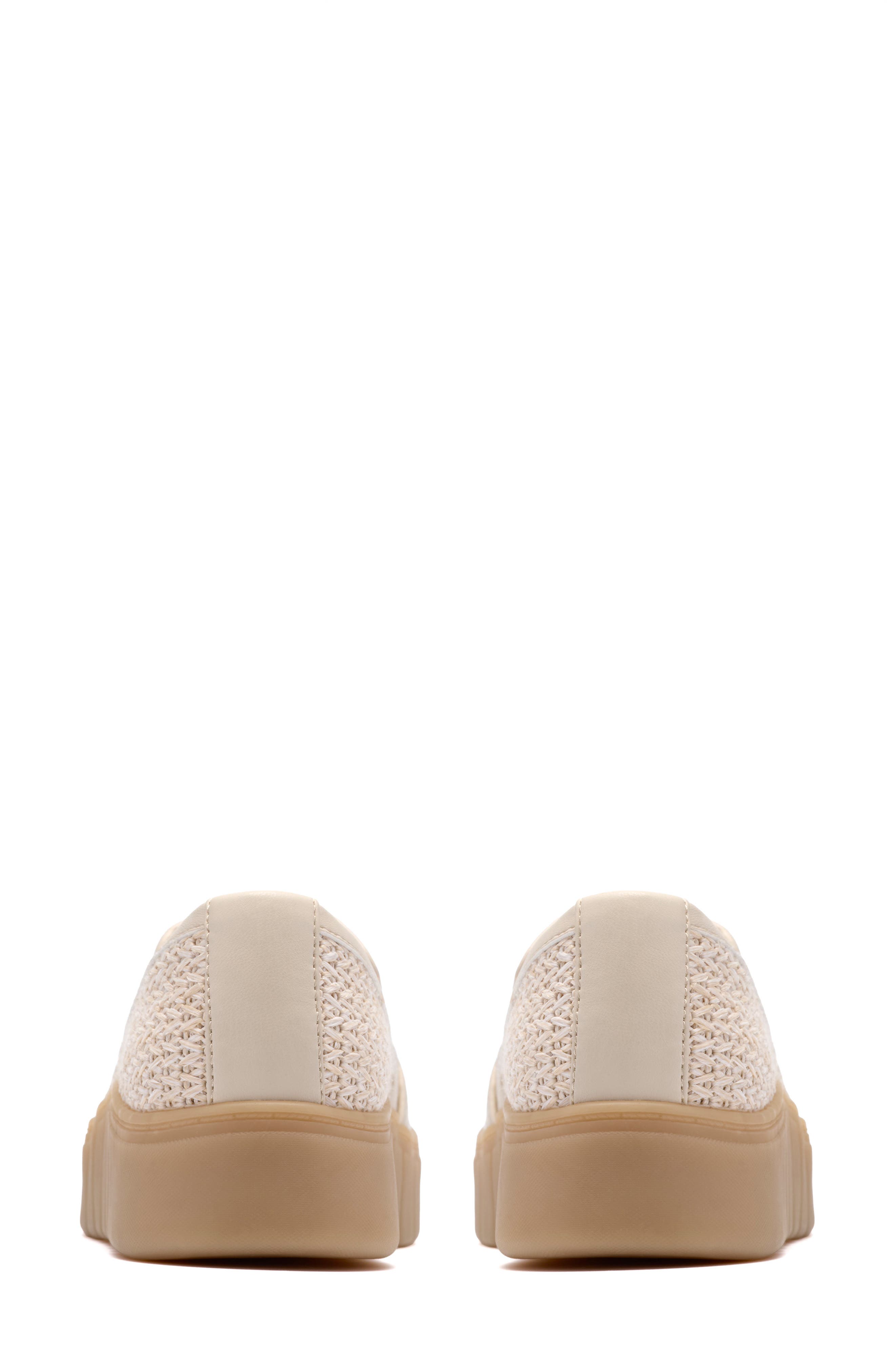 Clarks<sup>®</sup> Mykah Shine Platform Slip-On Sneaker - Wide Width Available, Alternate, color, Natural Raffia