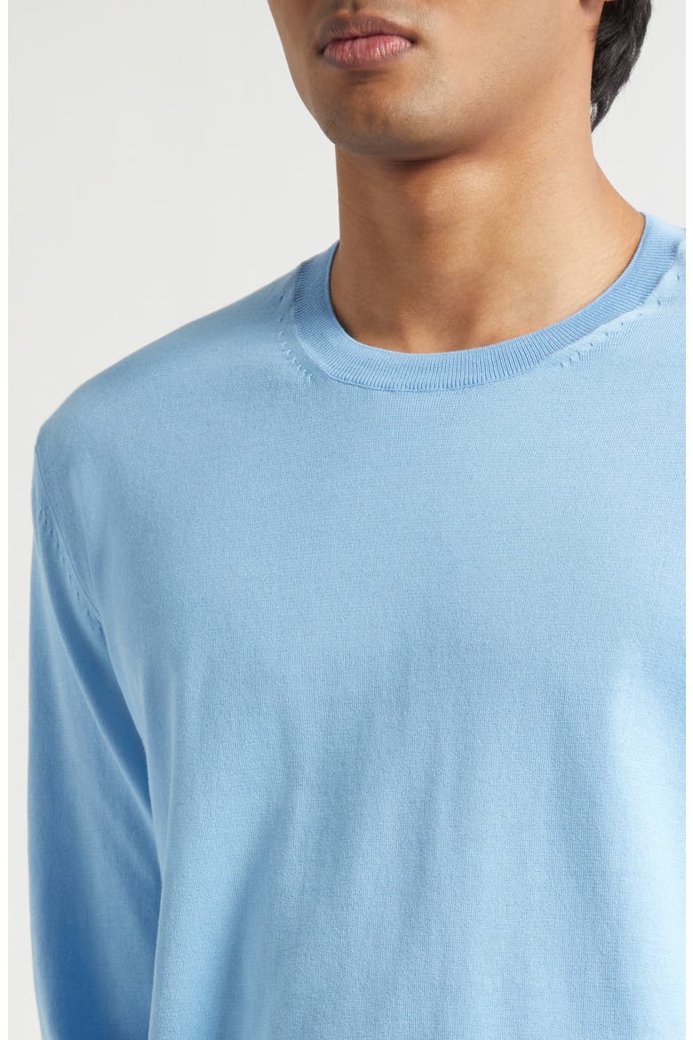 Cotton Sweater, Alternate, color, TURQUOISE