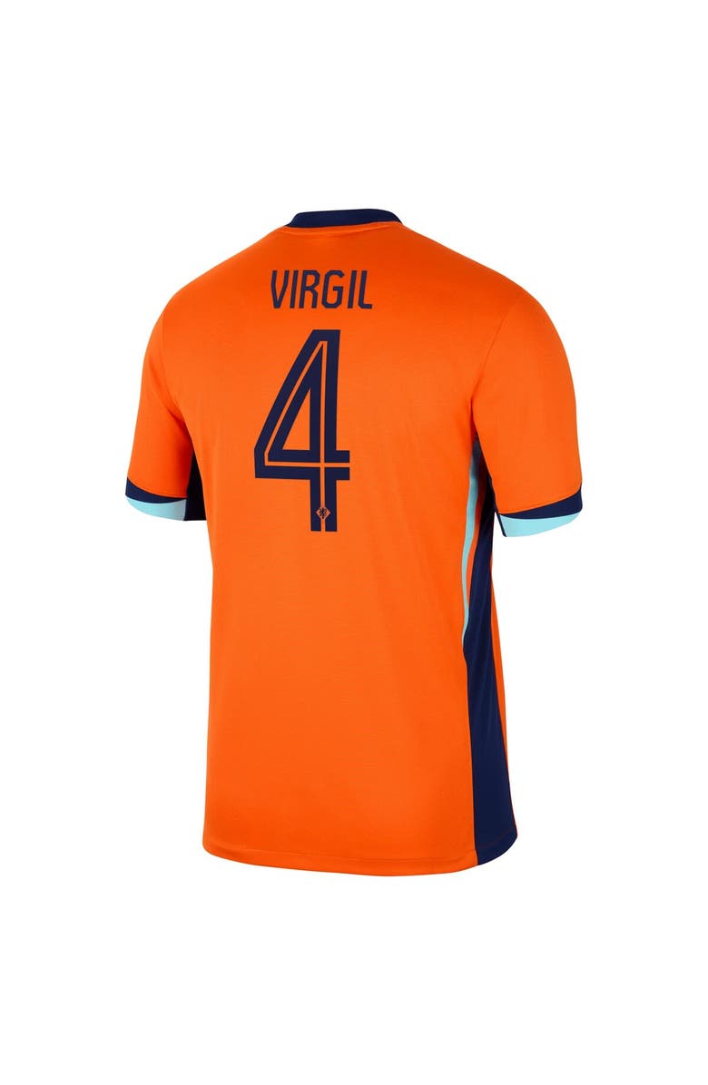 Nike Men's Nike Virgil van Dijk Orange Netherlands National Team 2024 Home Replica Jersey, Alternate, color, 