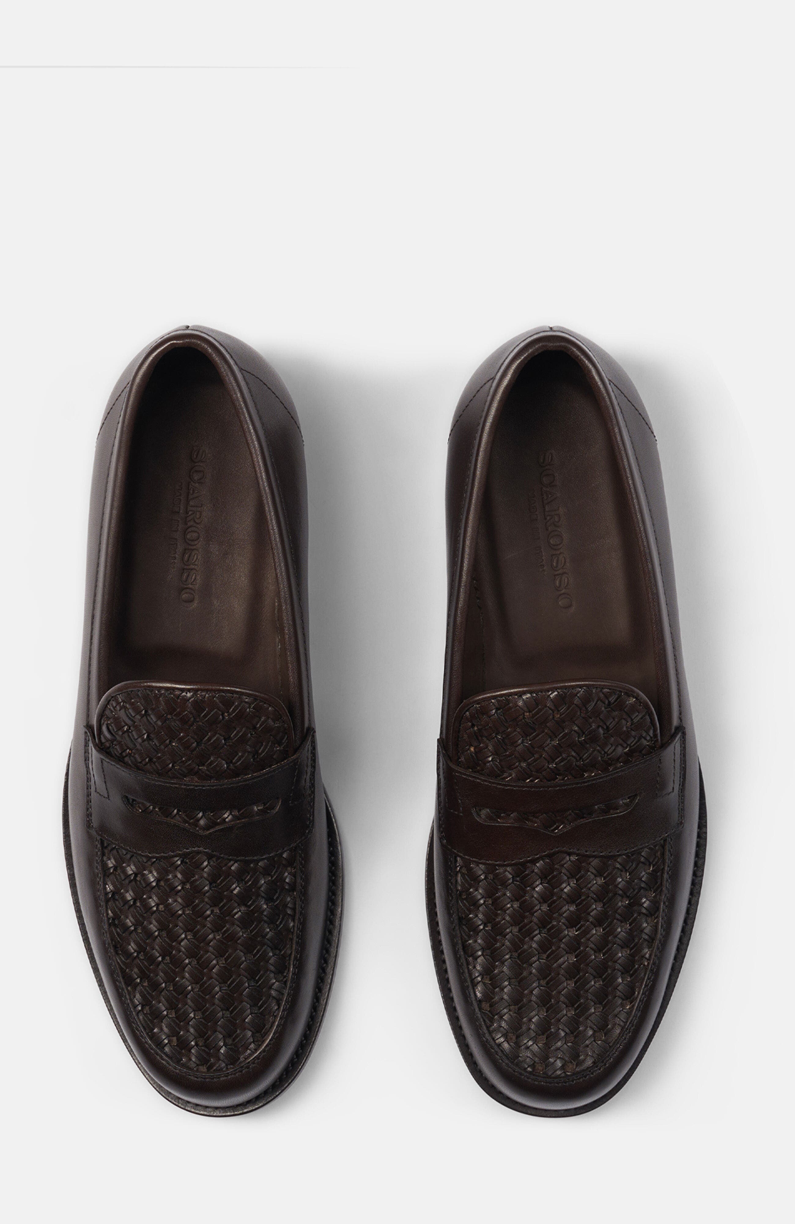 SCAROSSO Ryan Loafers, Alternate, color, Dark Brown - Calf