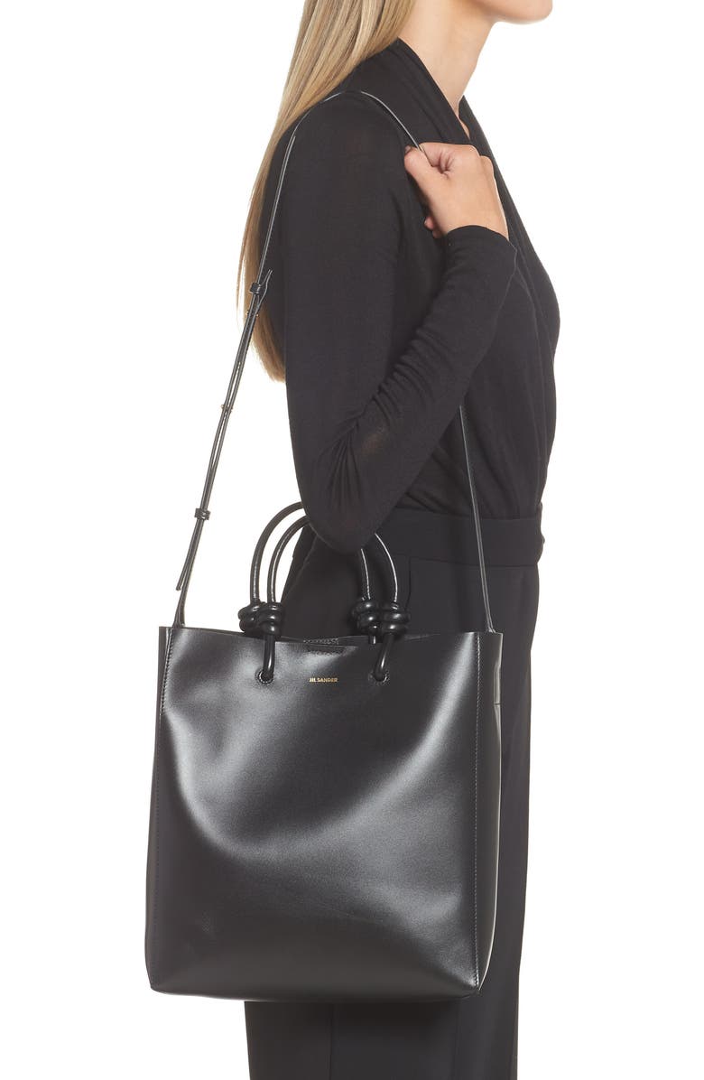 Jil Sander Medium Leather Tote, Alternate, color,
