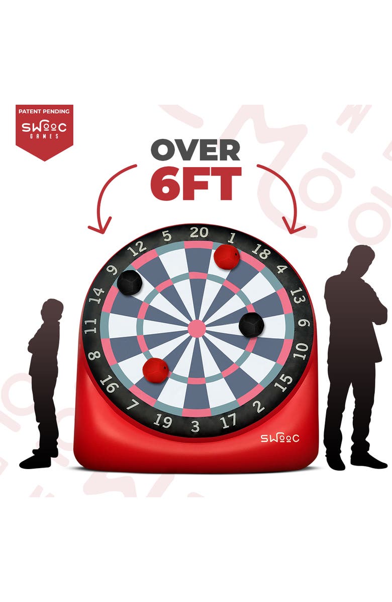 Swooc Games Giant Kick Darts Game, Alternate, color, Red