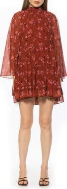 Alexia Admor Pamela Long Sleeve Shift Dress