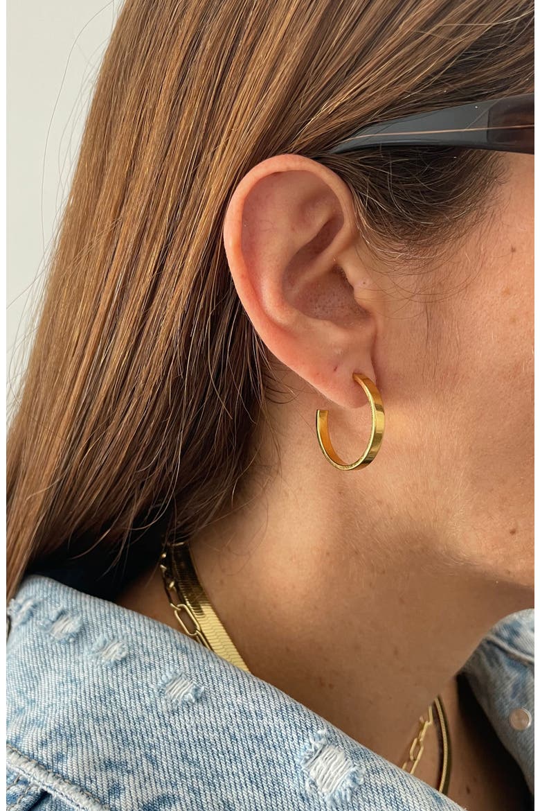 Set of 3 Assorted Hoop Earrings, Alternate, color, GOLD