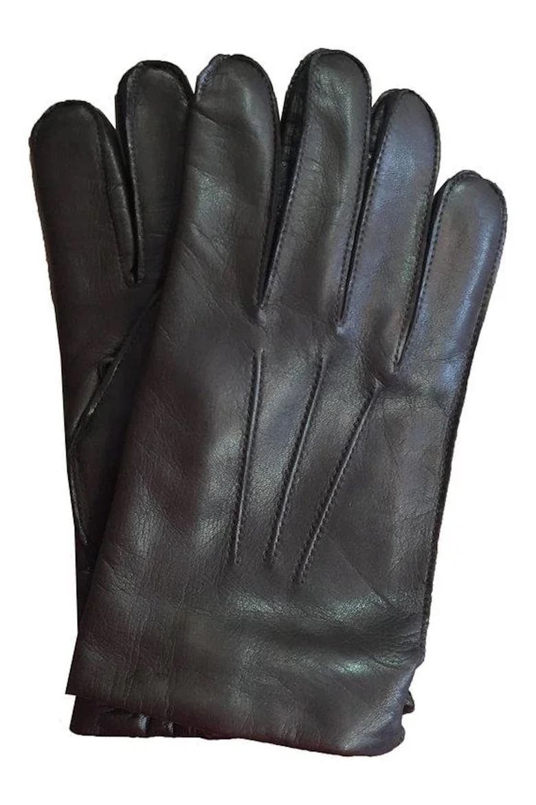 Peter Cashmere Lined Leather Gloves, Main, color, BROWN