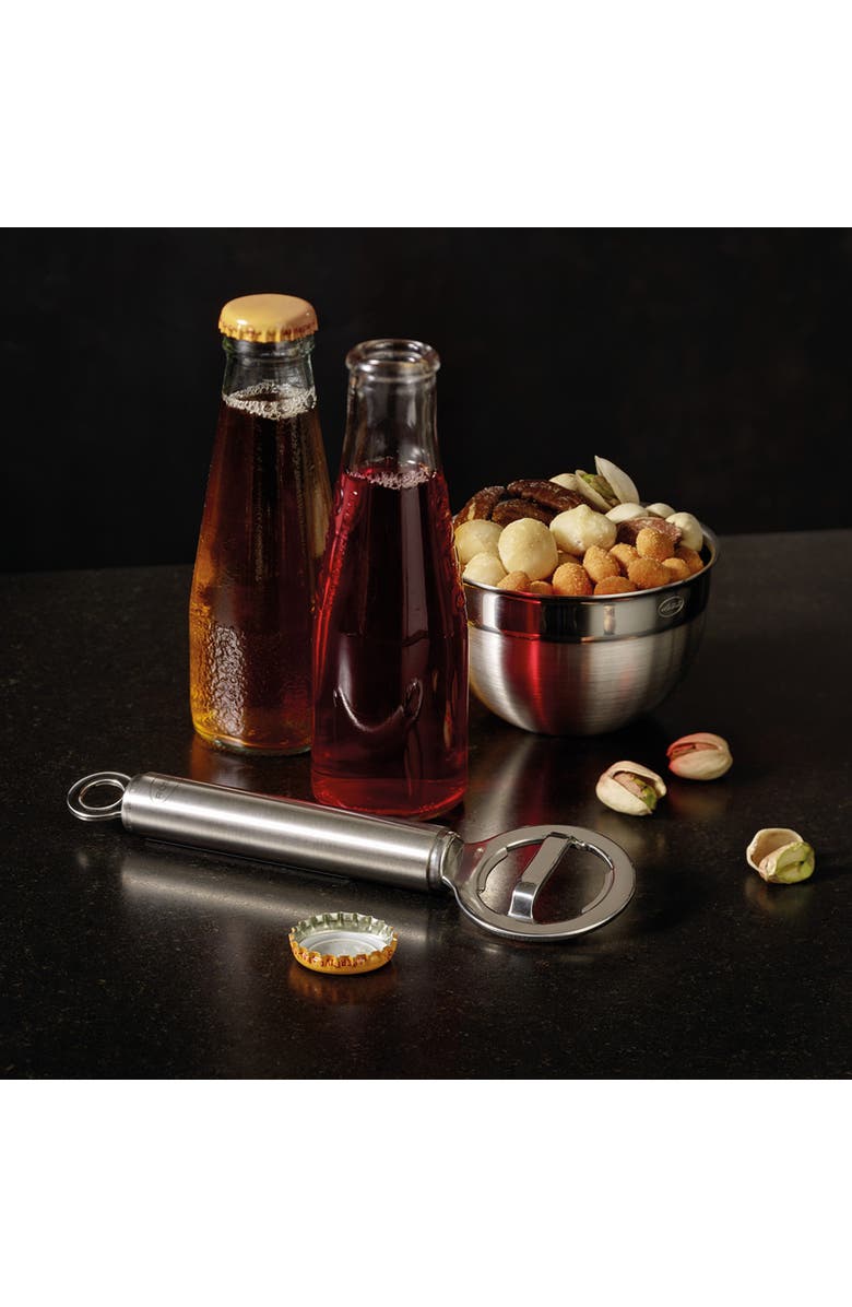 Rosle Stainless Steel Round Handle Bottle Opener, 6.5-Inch, Alternate, color, Silver
