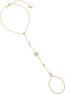 BY ADINA EDEN Star of David Bezel Hand Chain Bracelet