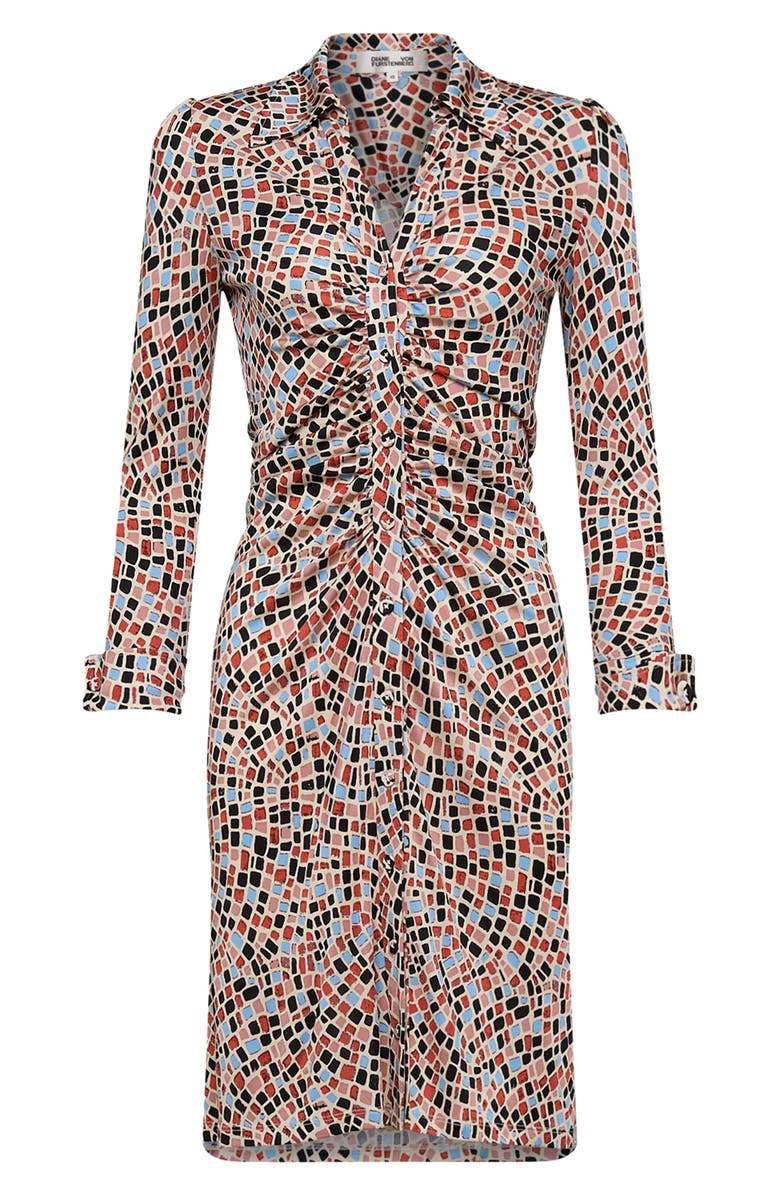 DVF Sheska Geo Print Shirtdress, Alternate, color,