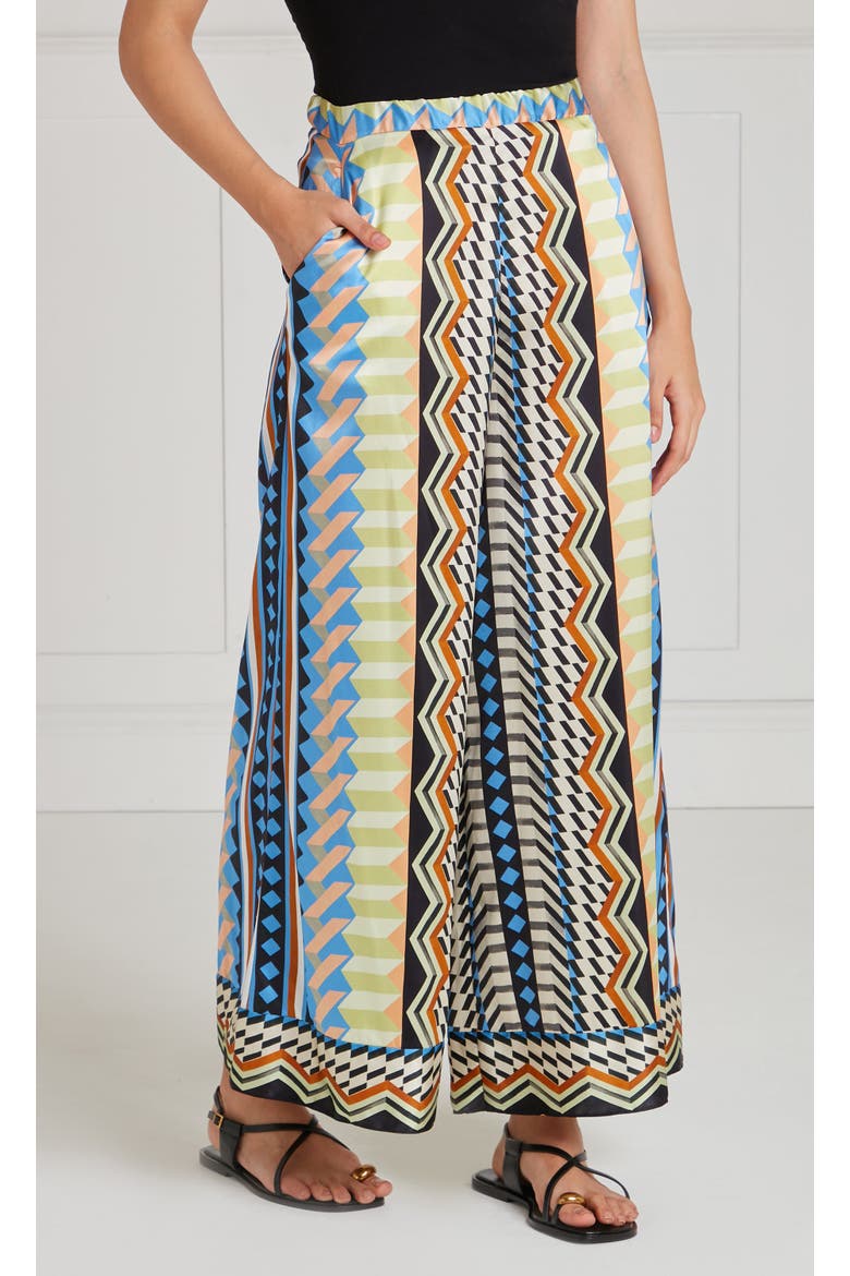 Meryl Palazzo Trousers, Alternate, color, Provence Blue Mix
