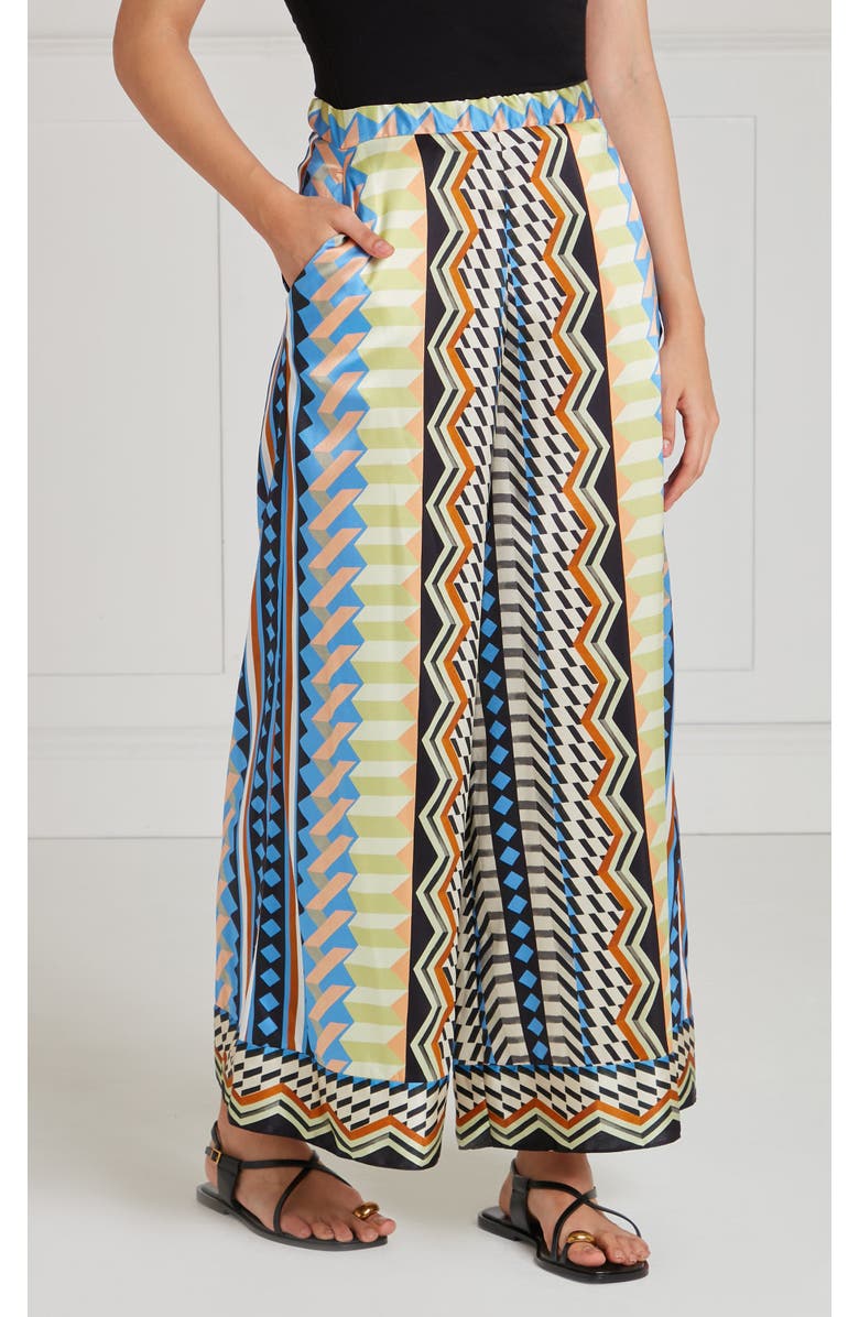 Temperley London Meryl Palazzo Trousers, Alternate, color, Provence Blue Mix