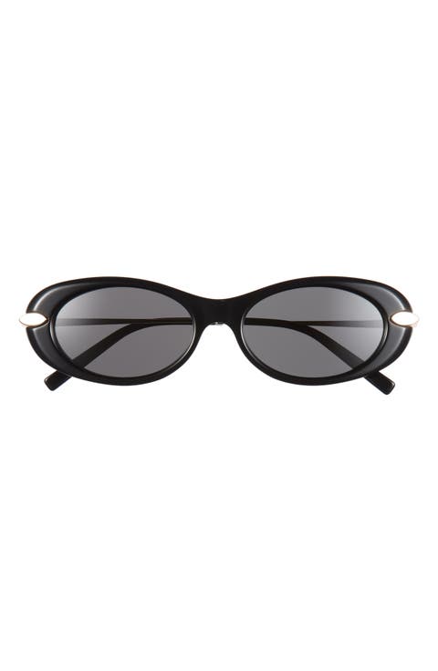 52mm Bold Oval Sunglasses