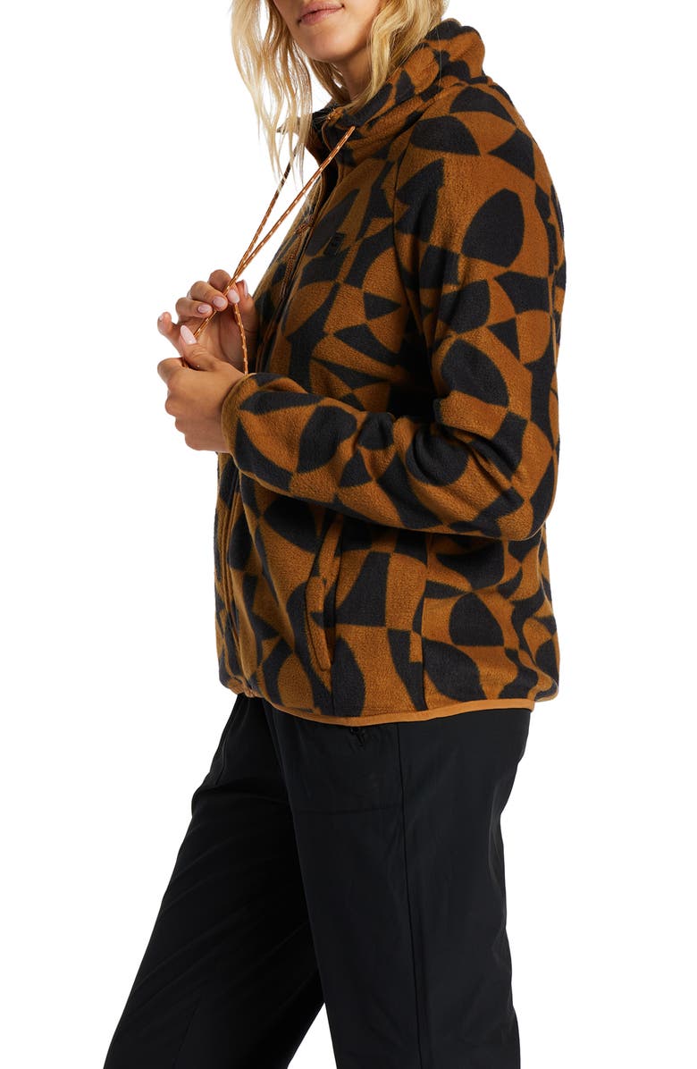 Billabong Boundary Lite Print Water Repellent Zip-Up Fleece Jacket, Alternate, color,