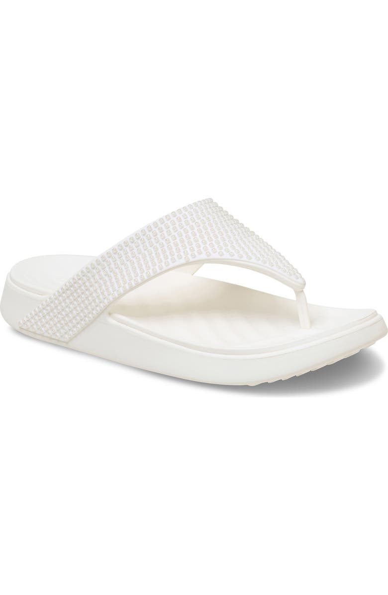 CROCS Getaway Gems Flip Flop, Main, color, Chalk