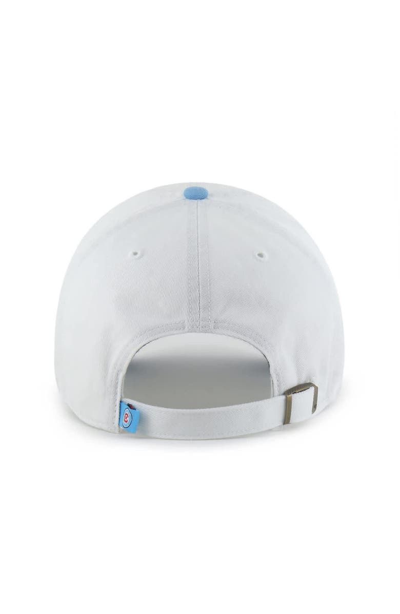 '47 Men's '47  White/Light Blue Chicago Fire Two-Tone Clean Up Adjustable Hat, Alternate, color, White