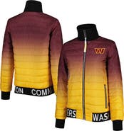 THE WILD COLLECTIVE Women's The Wild Collective Burgundy/Gold Washington Commanders Color Block Full-Zip Puffer Jacket