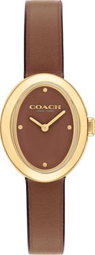 COACH Sammy Leather Strap Watch, 22.5mm