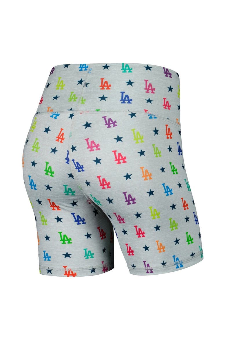 Women's Terez Gray Los Angeles Dodgers TLC Rainbow Shorts, Alternate, color, Gray