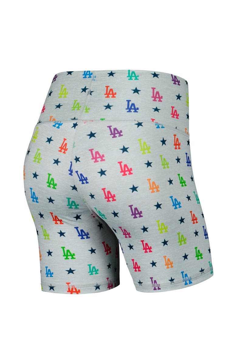 Terez Women's Terez Gray Los Angeles Dodgers TLC Rainbow Shorts, Alternate, color, Gray