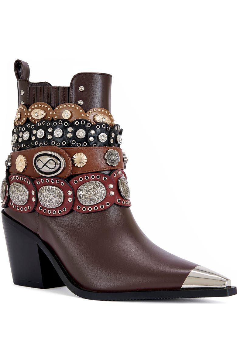 AZALEA WANG Dusan Block Bootie, Alternate, color, Chocolate