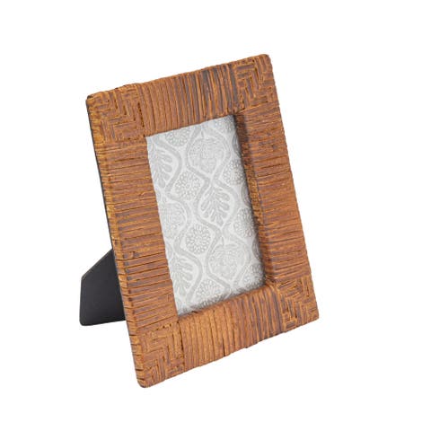 Handwoven Rattan Photo Frame