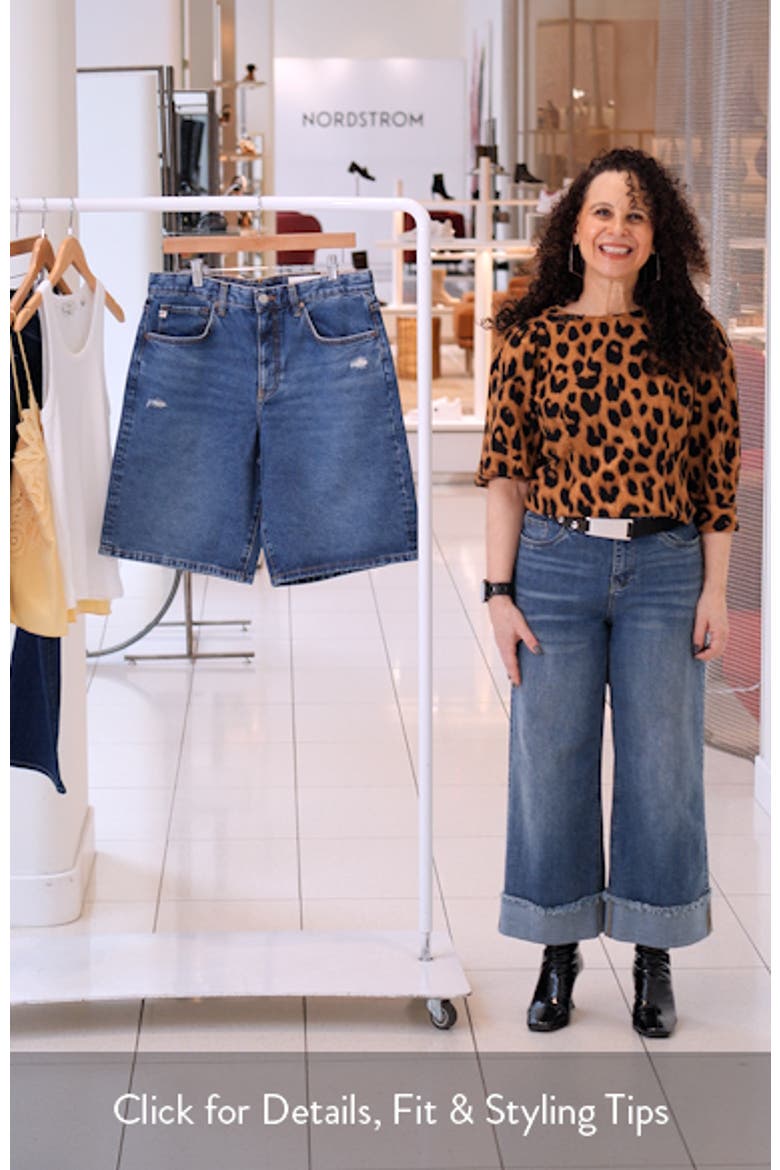 Thalia Denim Bermuda Shorts video