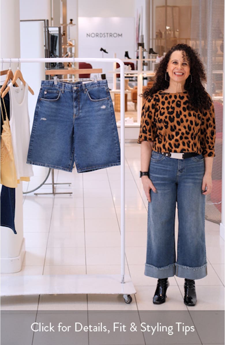 Thalia Denim Bermuda Shorts, sales video thumbnail