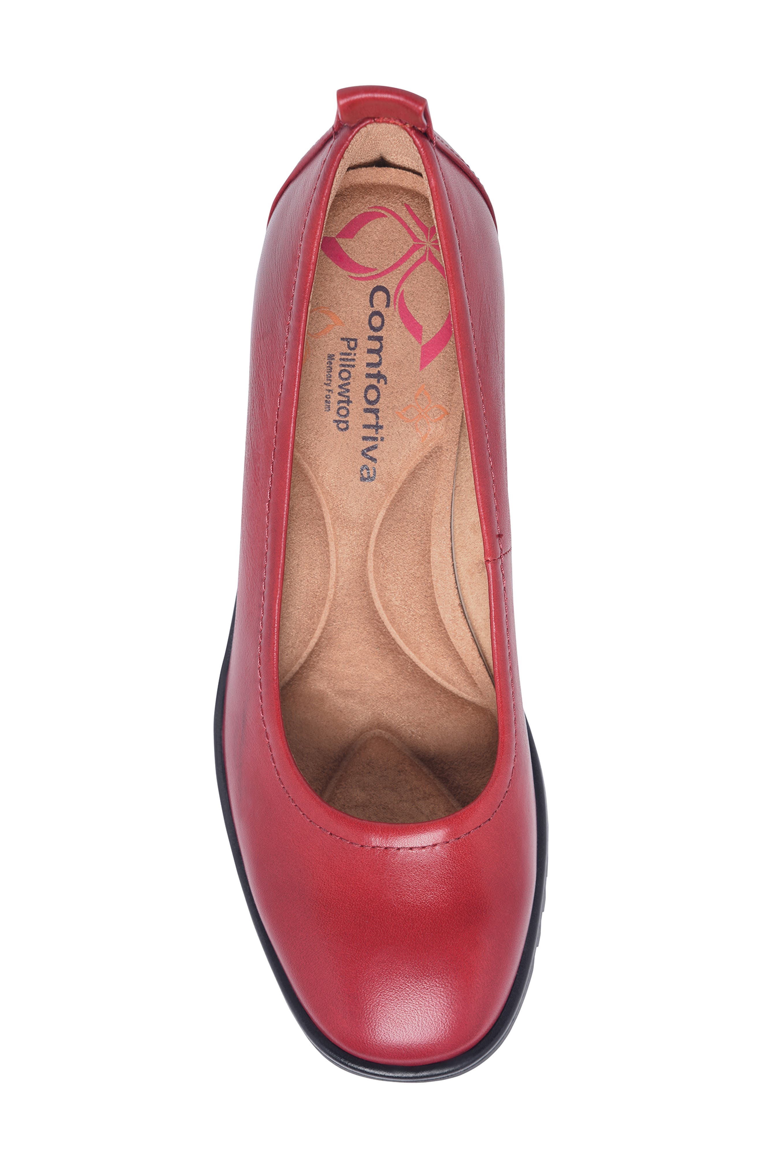 Comfortiva Dillon Wedge Pump, Alternate, color, Cherry Red