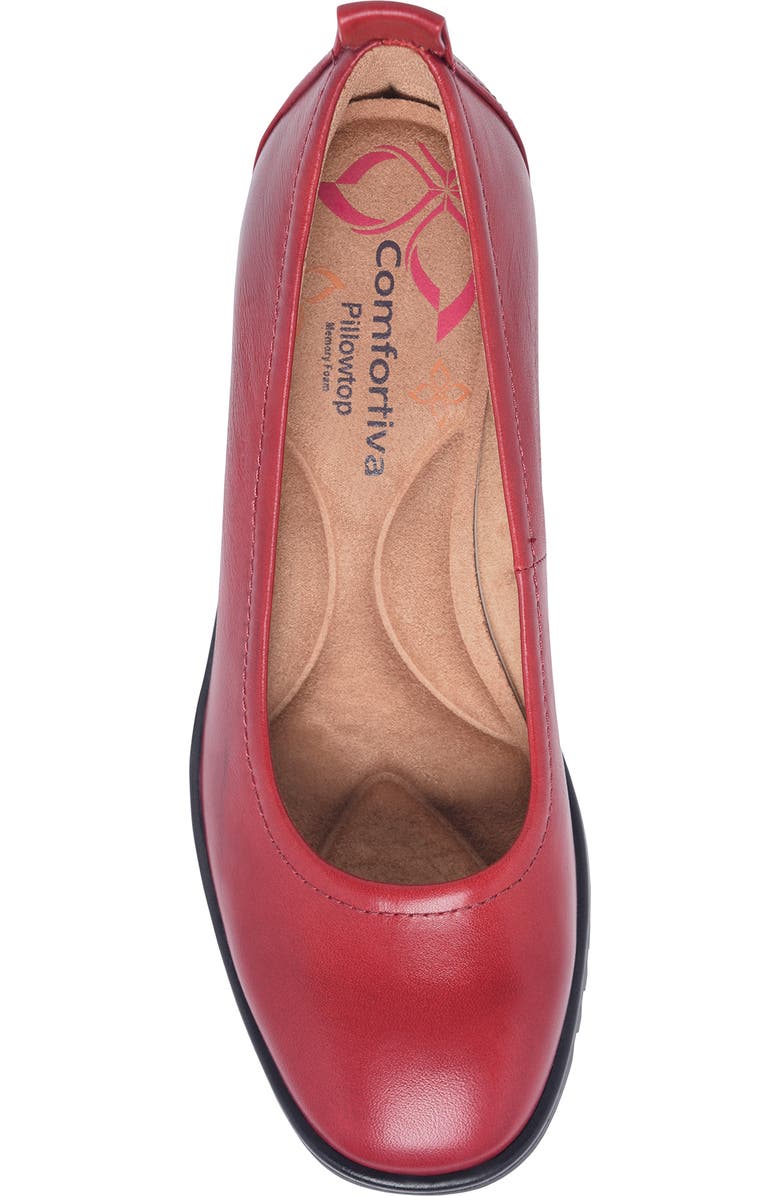 Comfortiva Dillon Wedge Pump, Alternate, color, Cherry Red