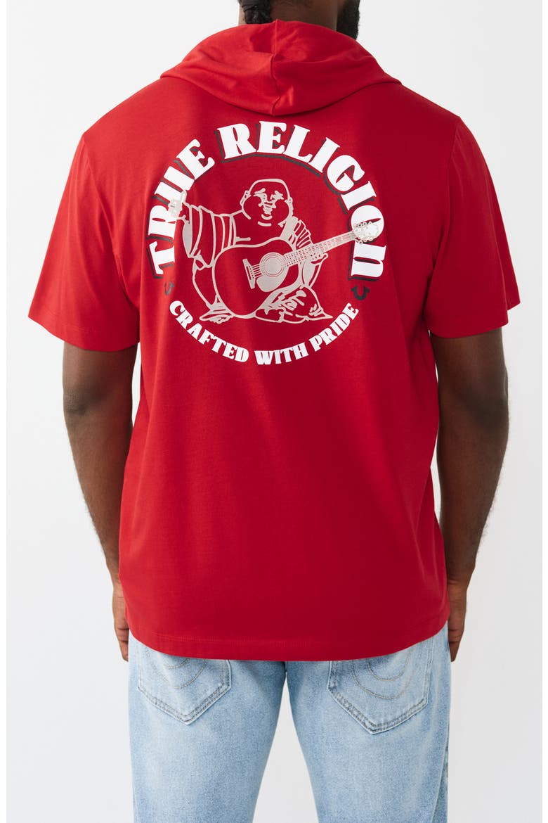 Circular Hoodie T-Shirt, Alternate, color, RED
