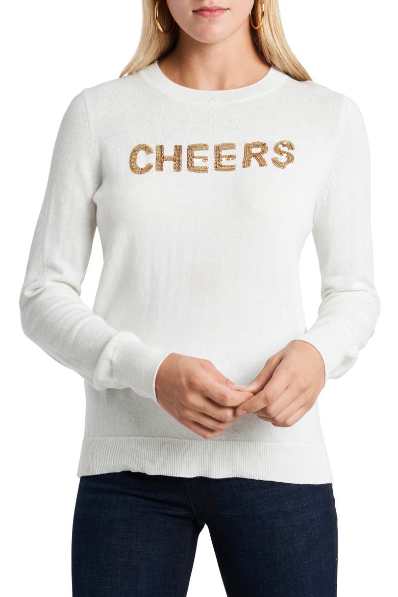 Cheers Sweater, Main, color, ANTIQ. WHITE