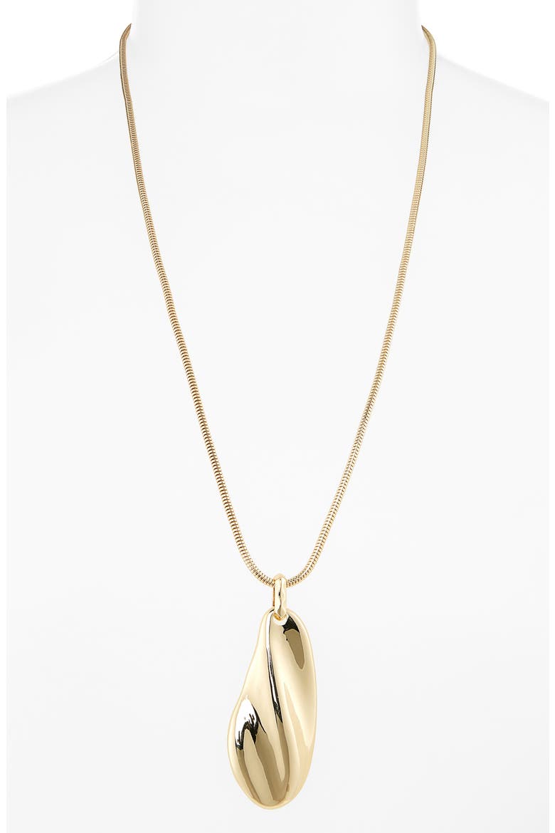 Molten Pendant Drop Necklace, Alternate, color, GOLD