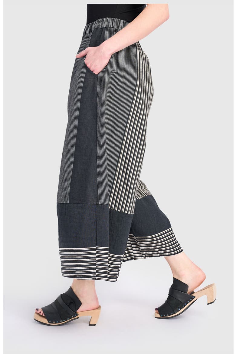 Marisol Wide Leg Pant, Alternate, color, Slate Stripes