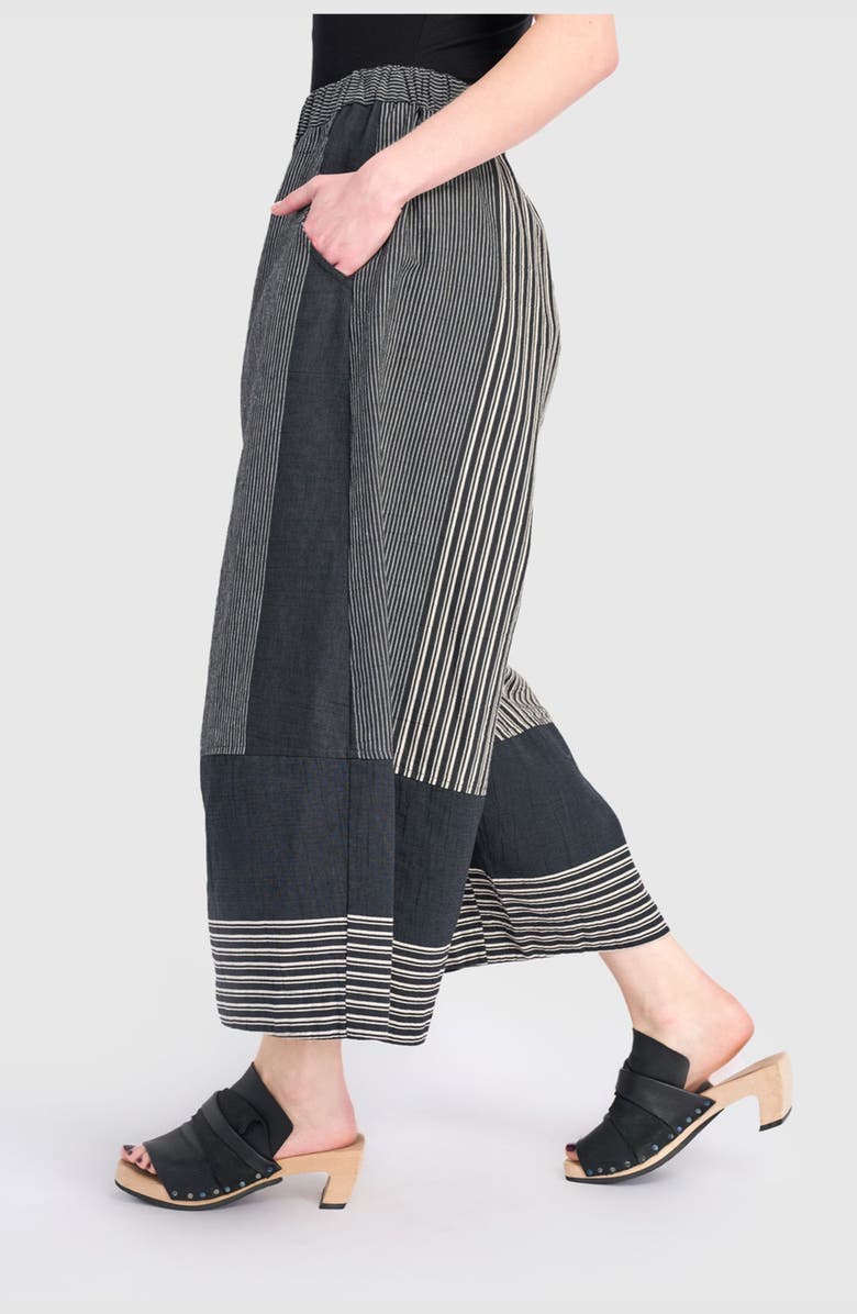 Alembika Marisol Wide Leg Pant, Alternate, color, Slate Stripes