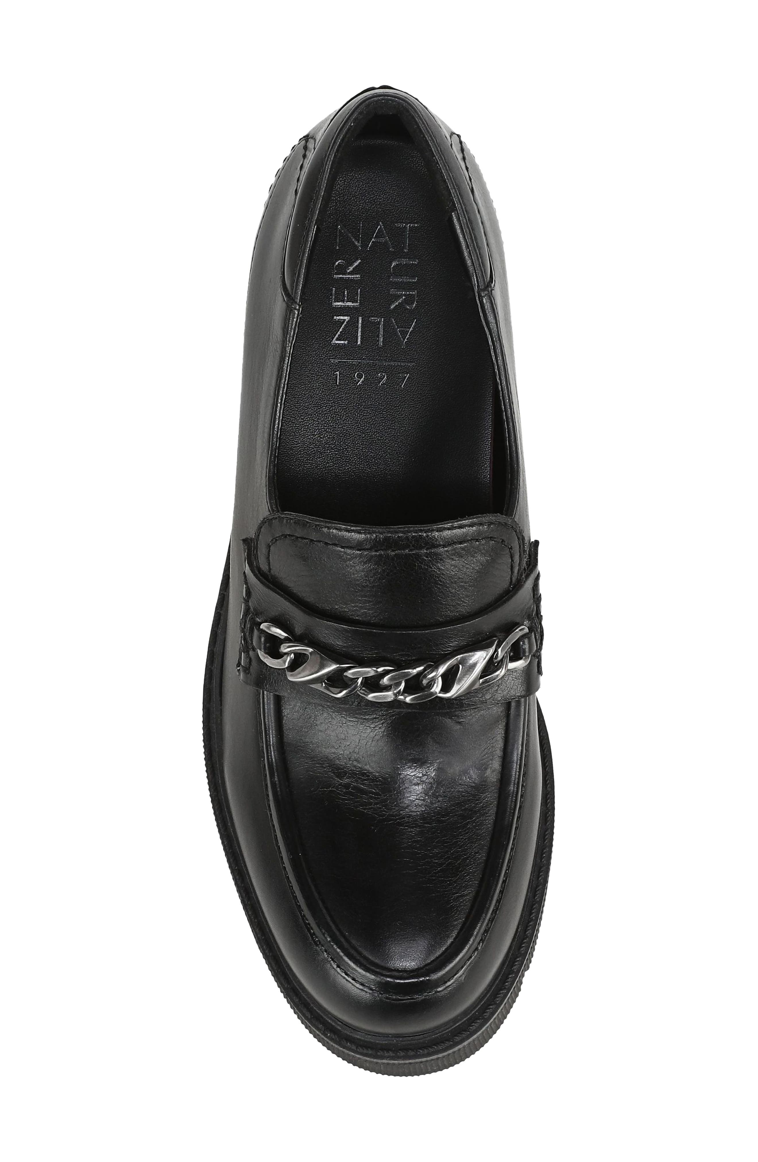 Jolee Leather Platform Loafer, Alternate, color, BLACK LEATHER