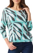 NIC+ZOE Supersoft Flora Grid Sweater