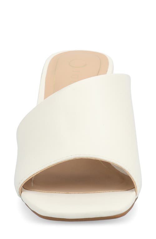Journee Collection Women's Clementine D'orsay Slip-on Wedge Sandals In White