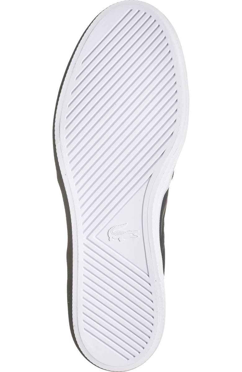 Lacoste Tatalya Leather Slip-On Sneaker, Alternate, color, Navy/White