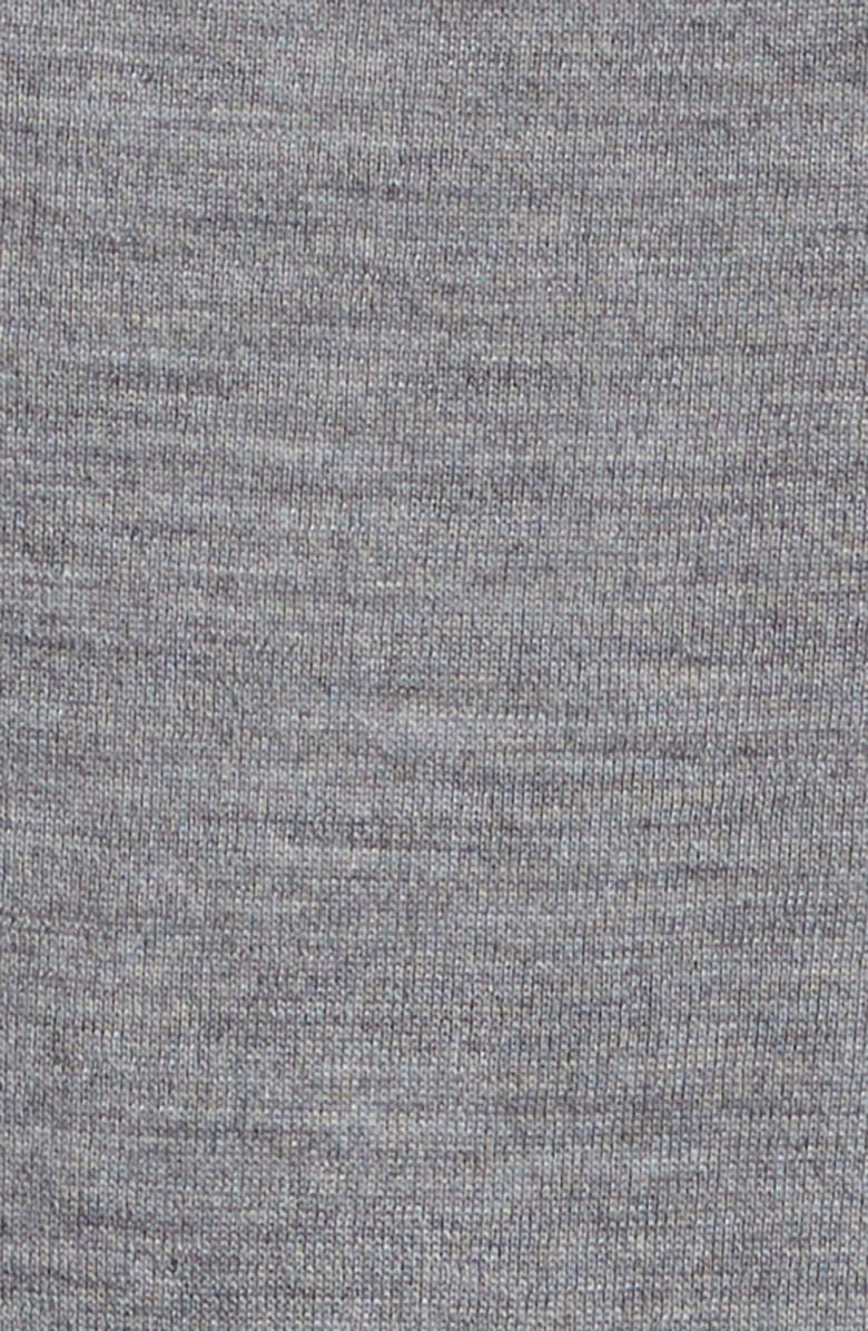 AMI PARIS Ami de Coeur Merino Wool Cardigan, Alternate, color, Gris Chine/ Noir