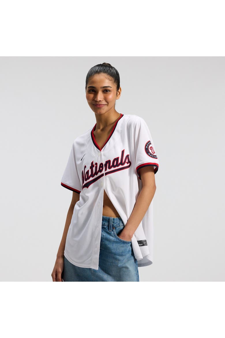 Women's Nike CJ Abrams White Washington Nationals Home Limited Player Jersey, Alternate, color, White