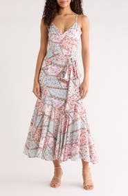 SUGARLIPS Minzi Floral Hagny Pleated Midi Dress