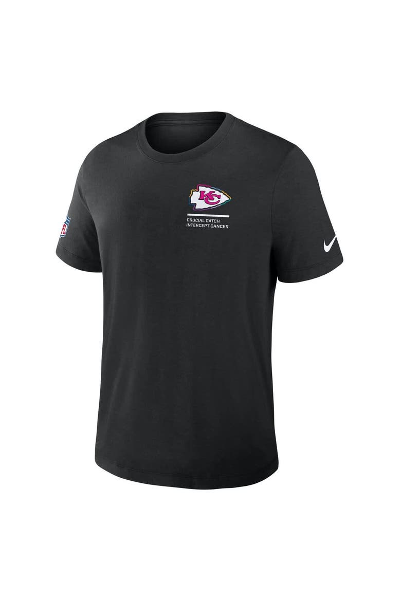 Men's Nike Black Kansas City Chiefs Tall 2025 NFL Crucial Catch Tri-Blend Dri-FIT T-Shirt, Alternate, color, Black