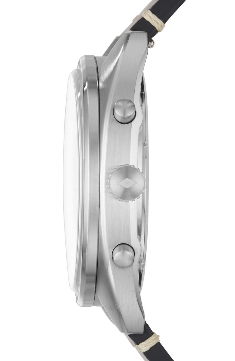 Fossil 'Drifter' Chronograph Leather Strap Watch, 44mm, Alternate, color,