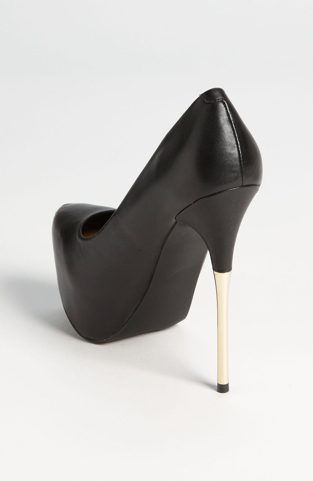 'Spikley' Pump, Alternate, color, BLACK LEATHER