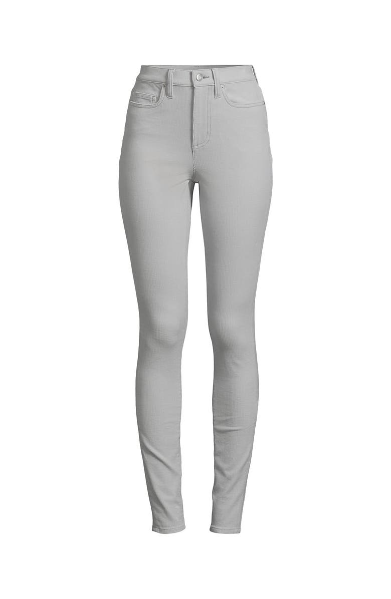 Lands' End Slender High Rise Corduroy Skinny Pants, Alternate, color, Light Mist