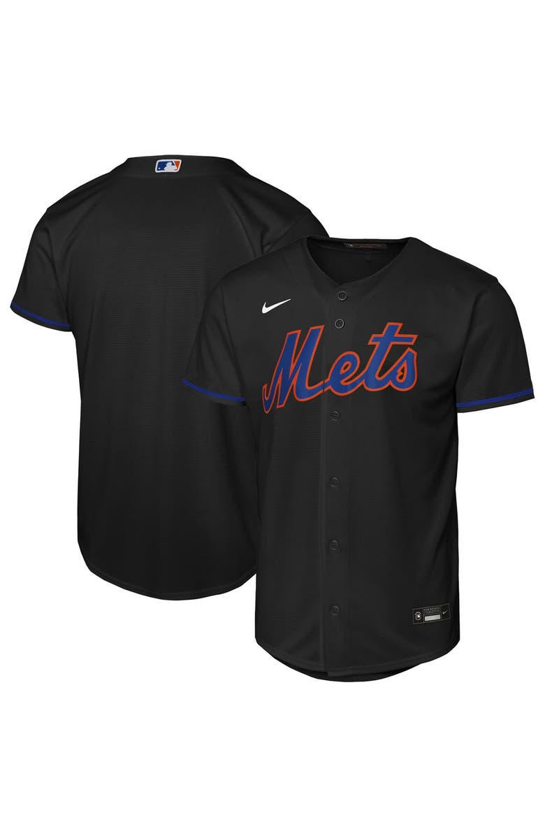 Nike Youth Nike  Black New York Mets Alternate Replica 2.0 Jersey, Alternate, color, 